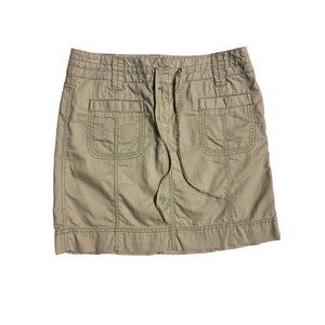 LOFT Khaki Colored Mini Skirt with Pockets SZ 6